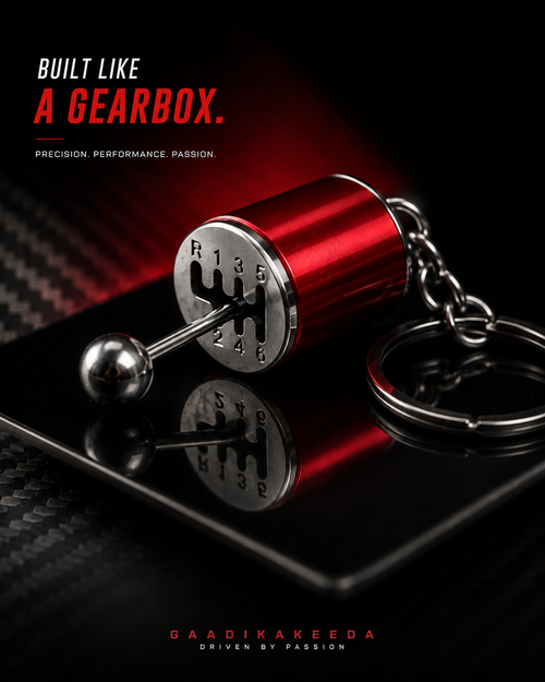 6-Speed Manual Gearbox Keychain ⚙️ | Functional Gear Shifter | Premium Metal Keychain